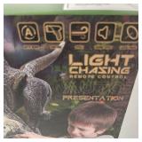 New Light Chasing Remote Control Auto Presentation Spray Sound Effect Laser Trace Open Close Mouth