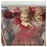 New Damaged Box 2024 Holiday Barbie Blond Red Dress