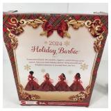 New Damaged Box 2024 Holiday Barbie Blond Red Dress