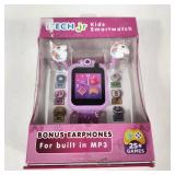 iTech Jr. Kids Smartwatch Bonus Unicorn Earphones For Built In MP3 10 Audiobooks 25 Games Pink