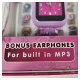 iTech Jr. Kids Smartwatch Bonus Unicorn Earphones For Built In MP3 10 Audiobooks 25 Games Pink