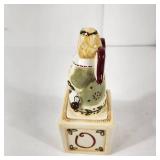 Lot Of Two Christmas Items Ceramic Angel Joy To The World And Green Candle Holder Jesus Great Condition