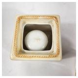 Lot Of Two Christmas Items Ceramic Angel Joy To The World And Green Candle Holder Jesus Great Condition