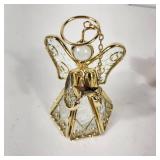 Lot Of Three Christmas Decorations Plush Santa Angel And Angel Ornament Great Condition