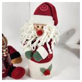 Lot Of Two Christmas Decorations Gingerbread Man And Santa Great Condition