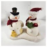 Hallmark Snowmen Singing Santa Hat Top Hat Good Condition