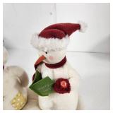 Hallmark Snowmen Singing Santa Hat Top Hat Good Condition