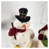 Hallmark Snowmen Singing Santa Hat Top Hat Good Condition