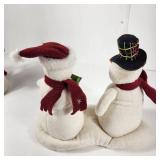 Hallmark Snowmen Singing Santa Hat Top Hat Good Condition