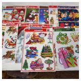 Lot Of Thirteen Christmas Window Clings Most Are New There May Be A Few Used Great Condition