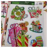 Lot Of Thirteen Christmas Window Clings Most Are New There May Be A Few Used Great Condition