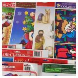 Lot Of Thirteen Christmas Window Clings Most Are New There May Be A Few Used Great Condition