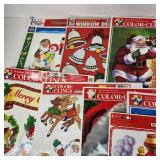 Lot Of Thirteen Christmas Window Clings Most Are New There May Be A Few Used Great Condition