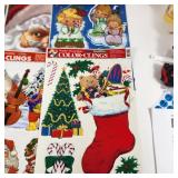 Lot Of 11 Christmas Window Clings Great Condition A Few May Be Used Great Condition