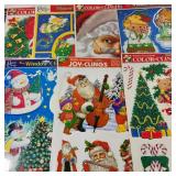 Lot Of 11 Christmas Window Clings Great Condition A Few May Be Used Great Condition