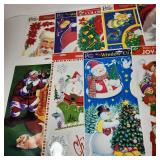 Lot Of 11 Christmas Window Clings Great Condition A Few May Be Used Great Condition