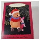 Lot Of Three Hallmark Ornaments Winnie The Pooh Waitin On Santa Rabbit And Pooh/Piglet Excellent Condition
