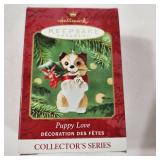 Lot Of Four Hallmark Ornaments Puppy Love Black Lab Poodle Sheltie And Shepherd Great Condition