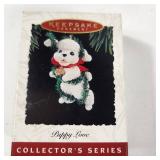 Lot Of Four Hallmark Ornaments Puppy Love Black Lab Poodle Sheltie And Shepherd Great Condition