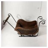 Vintage Doll Sleigh Great For Christmas Decorating Great Condition