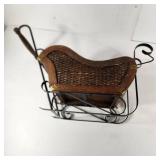 Vintage Doll Sleigh Great For Christmas Decorating Great Condition