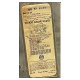 1938 Montgomery Wards Bakelite Airline Miracle Tube Radio (Turns On And Hums)