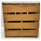 Vintage Wooden Egg Crate With Advertisement & Cardboard Egg Protectors
