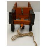 Antique Handmade Horse & Buggy Pull Toy