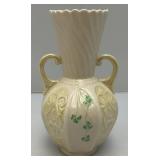 Vintage Belleek Ireland Porcelain Hand Decorated Vase 7 7/5"