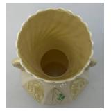 Vintage Belleek Ireland Porcelain Hand Decorated Vase 7 7/5"