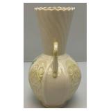 Vintage Belleek Ireland Porcelain Hand Decorated Vase 7 7/5"