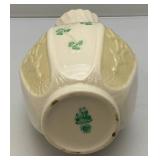 Vintage Belleek Ireland Porcelain Hand Decorated Vase 7 7/5"
