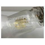 Vintage Mobiloil Artic Special Glass Oil Bottle With Chome Lid