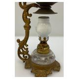 Antique Miniature Medicine Oil Lamp Vapo Cresolene 6"