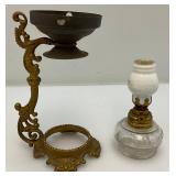 Antique Miniature Medicine Oil Lamp Vapo Cresolene 6"