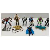 Vintage Misc. Action Figures Including Spiderman & More