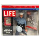 Vintage 12" GI Joe Historical Edition "Pearl Harbor Attack US NAVY Sailor (NIB) Box Shows Shelf Wear