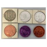 Large Group Of Misc. Collectible Tokens (Most In Cardboard Protective Sleeve)