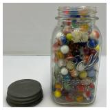 Bottle Of Misc. Vintage Marbles (Some Glow Under UV Light)