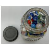 Bottle Of Misc. Vintage Marbles (Some Glow Under UV Light)