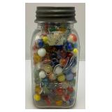Bottle Of Misc. Vintage Marbles (Some Glow Under UV Light)