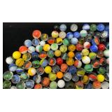 Bottle Of Misc. Vintage Marbles (Some Glow Under UV Light)