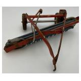 Vintage Ertl John Deer Miniature Die Cast Narrow Front-End Tractor 5" & Ertl 1:16 Scale International Harvester Pull Side Delivery Hay Rake & More