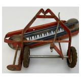 Vintage Ertl John Deer Miniature Die Cast Narrow Front-End Tractor 5" & Ertl 1:16 Scale International Harvester Pull Side Delivery Hay Rake & More