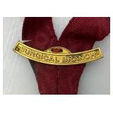 Vintage WWI Medal Pin Badge Queen Mary Needlework Guild Q.M.N.G. On Original hanging Ribbon