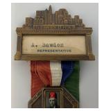 1951 Shriners 77th Imperial council Session Representative Pin Metal 5"