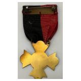 Vintage 10K Saint Johns School 4 Years Service Metal 2 3/4" & Sterling Silver St. Johns Old Boys Assn. NY Pin 9/16"