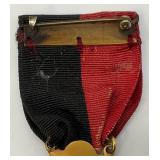 Vintage 10K Saint Johns School 4 Years Service Metal 2 3/4" & Sterling Silver St. Johns Old Boys Assn. NY Pin 9/16"