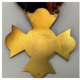 Vintage 10K Saint Johns School 4 Years Service Metal 2 3/4" & Sterling Silver St. Johns Old Boys Assn. NY Pin 9/16"