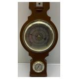 23 1/2" Vintage Springfield Barometer And Thermometer Vintage 1960